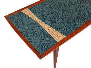 Mid-Century Modern Coffee Table with Mosaic Top by Berthold Muller, 1950s